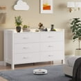 thumbnail image 5 of White Dresser with 6 Drawers for Bedroom, Modern Chest of Drawers Storage Dresser with LED Lights for Living Room, 5 of 9