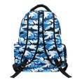thumbnail image 2 of FKELYI 17 Inch Kids Backpack for Elementary Student Schoolbag Large Capacity School Backpacks Camo Blue Shark Print Casual Daypack Travel Rucksack with Multi-Pockets, 2 of 6