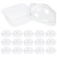 thumbnail image 4 of PENGXIANG 50 Pcs Sweetmeats Package Boxes Clear Reusable Plastic Cupcake Containers with Dome Lids, 4 of 6