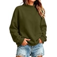 thumbnail image 6 of DISKEBUISS Women's Mock Neck Sweatshirt Long Sleeve Loose Casual Pullover for Fall Winter Basic Tops, 6 of 7