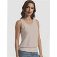 thumbnail image 2 of Women V Neck Tank Tops Summer Sleeveless Casual Tops Loose Fit Banded Bottom Shirts, 2 of 6