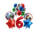 thumbnail image 3 of KAYOU-Globos Ninja de dibujos animados para niños, vajilla desechable, vasos, platos, servilletas, fondo, suministros para fiestas de cumpleaños, 3 of 5