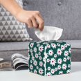 thumbnail image 5 of Goofa Daisies Flowers Tissue Box Cover PVC Leather Tissue Holder Square Facial Tissue Case Facial Paper Organizer Dispenser for Bathroom, Vanity Countertop, 5 of 8
