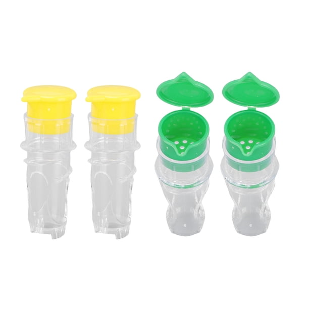 Exprimidor De Limón Manual Con Tapa De Rosca, Extractor De Jugo Compacto, Prensa De Cítricos Con Tapa Para Cócteles, Bebidas, Amarillo Y Verde, 4 Uds.