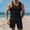 Black, variant on Mens Sleeveless Tank Tops Workout Muscle Gym Ribbed Shirt Athletic Moisture Wicking T Shirts Drawstring Waist Short Pants Sets