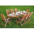 thumbnail image 4 of Teak Dining Set:8 Seater 9 Pc - 94" Oval Table And 8 Marley Reclining Arm Chairs Outdoor Patio Grade-A Teak Wood WholesaleTeak #WMDSMRb, 4 of 4