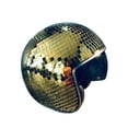 thumbnail image 2 of Casco de bola clásico con visera retráctil, espejo, casco de bola con brillo para DJ Club, escenario, bar, fiesta, boda, decoración navideña, 2 of 5
