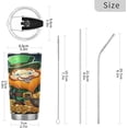 thumbnail image 3 of SKYSONIC St. Patrick's Day Tumbler Stainless Steel Double Wall Vacuum Reusable Insulated Mug with Straw and Built-in Coaste for Cold and Hot Beverages, 12oz, 3 of 7