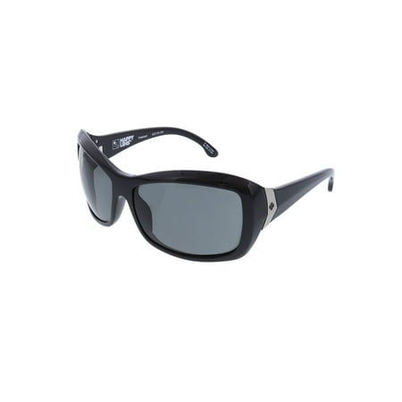 Spy Women's Polarized Farrah 673011038864 Black Rectangle Sunglasses