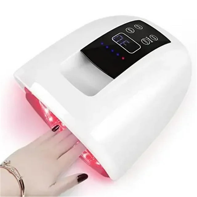 90W Rechargeable Nail Lamp With Mirror Bottom LED Light For Acrylic Nails Manicure Machine Nail UV LED Lamp ,High Power