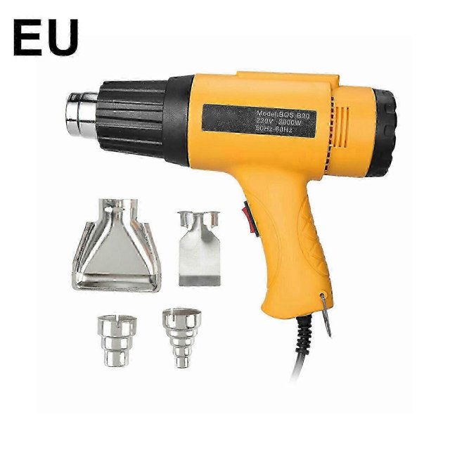 2000W Adjustable Electric Heat Guns Temperature Hot Air Heating Tool W/ 4 Nozzles