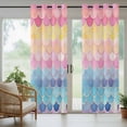 thumbnail image 6 of Geometric Scale Outdoor Curtains for Patio Waterproof, Abstract Ripple Watercolor Rainbow Grommet Curtains for Porch Outside Privacy Drape for Gazebo Garden Pergola, 2 Panels, 54x95in, 6 of 9