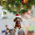 thumbnail image 5 of Funny Animal Christmas Ornament - Dachshund Goat Elk Pig Acrylic Figurine for Xmas Tree Decor, Farm Animal Holiday Gift Idea, 5 of 8