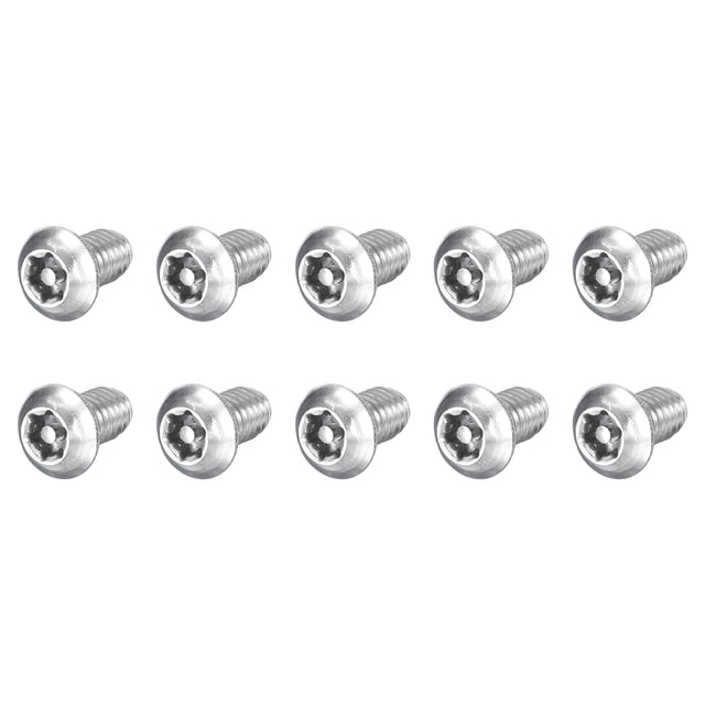 10Pack 5/16-18 x 1/2" Torx Security Machine Screws Bolt, Silver Tone
