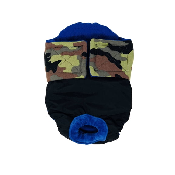 Barkertime Camo on Black Cat Diaper