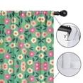 thumbnail image 4 of Blackout Kids Curtains,Green Daisy Flower Pink Blooms Pattern Childrens Insulated Curtains Set Of 2,Bedroom Essentials,Toddler Room Decor 42"x54", 4 of 5