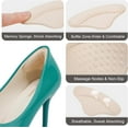 thumbnail image 4 of 6 Pairs Heel Cushions Inserts for Loose Shoes, Heel Pads Grips Liner Snugs, Filler Improved Shoe Fit and Comfort, Prevent Too Big Shoes from Slipping,Heel Pains frictions and Blisters (Beige), 4 of 10