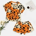 thumbnail image 4 of Leopard Print Pattern 2 Pack Women’s Pajama Set Print Sleepwear And Shorts Y2k Loungewear Sets S-5XL, 4 of 7