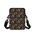 thumbnail image 2 of FUIALDOLG Crossbody Purse Vintage Mushroom Moon Print Double Layer Crossbody Bag for Running, Polyester with Zipper Crossbody Cell Phone Purse, 2 of 7
