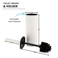 thumbnail image 3 of Square White Metal Toilet Brush and Holder - Modern Bathroom Cleaning Tool with Sturdy Handle, Splash Guard, Removable Inner Protection, Contemporary Style - Fits Minimalist Decor, 3 of 8