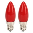 thumbnail image 2 of 2PCS E12 4LEDS SMD2835 Candelabra Bulb 220V 1.5W Glass Chandelier Light Bulb Candle Bulb for Ceiling Wall Sconce Red, 2 of 14