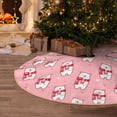 thumbnail image 5 of Lukts pink Scarf bear Print Color Life Christmas Tree Skirt, Winter Holiday Tree Mat Decoration ,Can be Used as A Shawl-30", 5 of 6