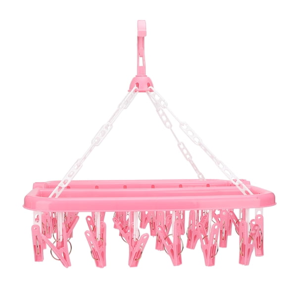 Perchero para colgar ropa, 32 clips para el hogar, tendedero plegable, perchero para ropa, máxima comodidad