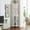 White, variant on Furvclv Corner Curio Cabinet With Lights, Glass Display Cabinet Display Case Storage Showcase With Adjustable Shelves, Mirrored Back Panel And Tempered Glass Doors For Home