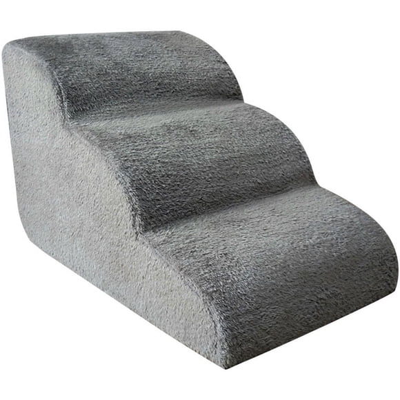 Pet Ramp Stairs for High Bed, High Density Foam Pet Steps Stairs with Low-Angle Gentle Slope, Quick Rebound Foam Support for Easy Disassemble Clean, Non-Slip Surface for Safe Climb