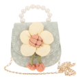 thumbnail image 3 of a refined and professional product description based on your input:\n\n \n\n**Cute Mini Crossbody Bag – Lightweight Flower Coin Purse with Pearl, 3 of 5