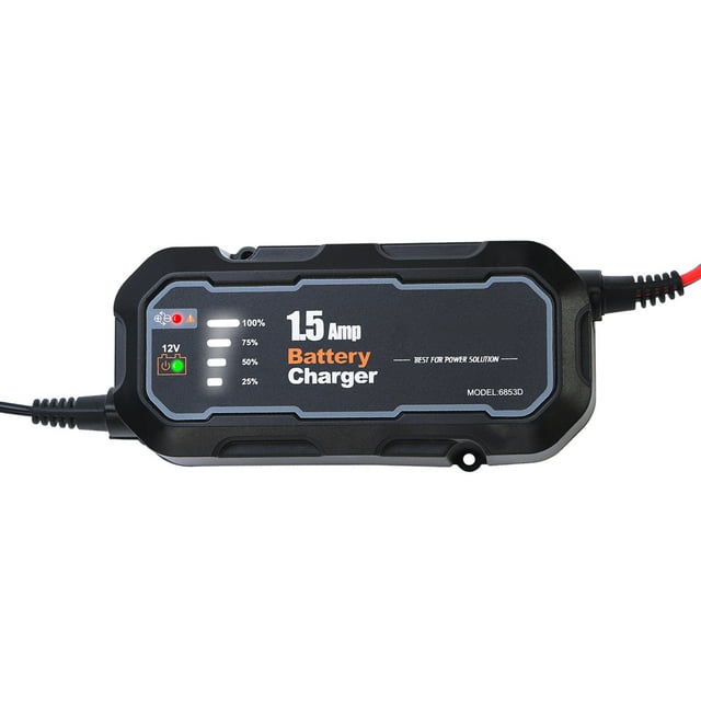 1.5A Motorcycle Battery LED Panel Smart Battery Charging Tool Maintainer for Car Maintenance Charging