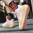 thumbnail image 5 of Bolognifi Men's High-Top Breathable, Non-Slip and Shock-Absorbing Basketball Shoes - PINKS_9.5, 5 of 7