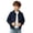 Navy, variant on SERTGUTR Boys Waffle Knit Jacket Turn Down Collar Full Zipper Long Sleeve Pocket Design Solid Color Casual Top Everyday School Fall Winter Coat