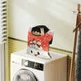 thumbnail image 2 of ZIATUBLE Christmas Snowman Clothes Pin Storage Bag Snowflakes Laundry Clothes Pin Bag 2 Pcs Stretchy Hanging Can Storage Organizer Pantry for Home Outdoor Supply Clothespin Bags, 2 of 7