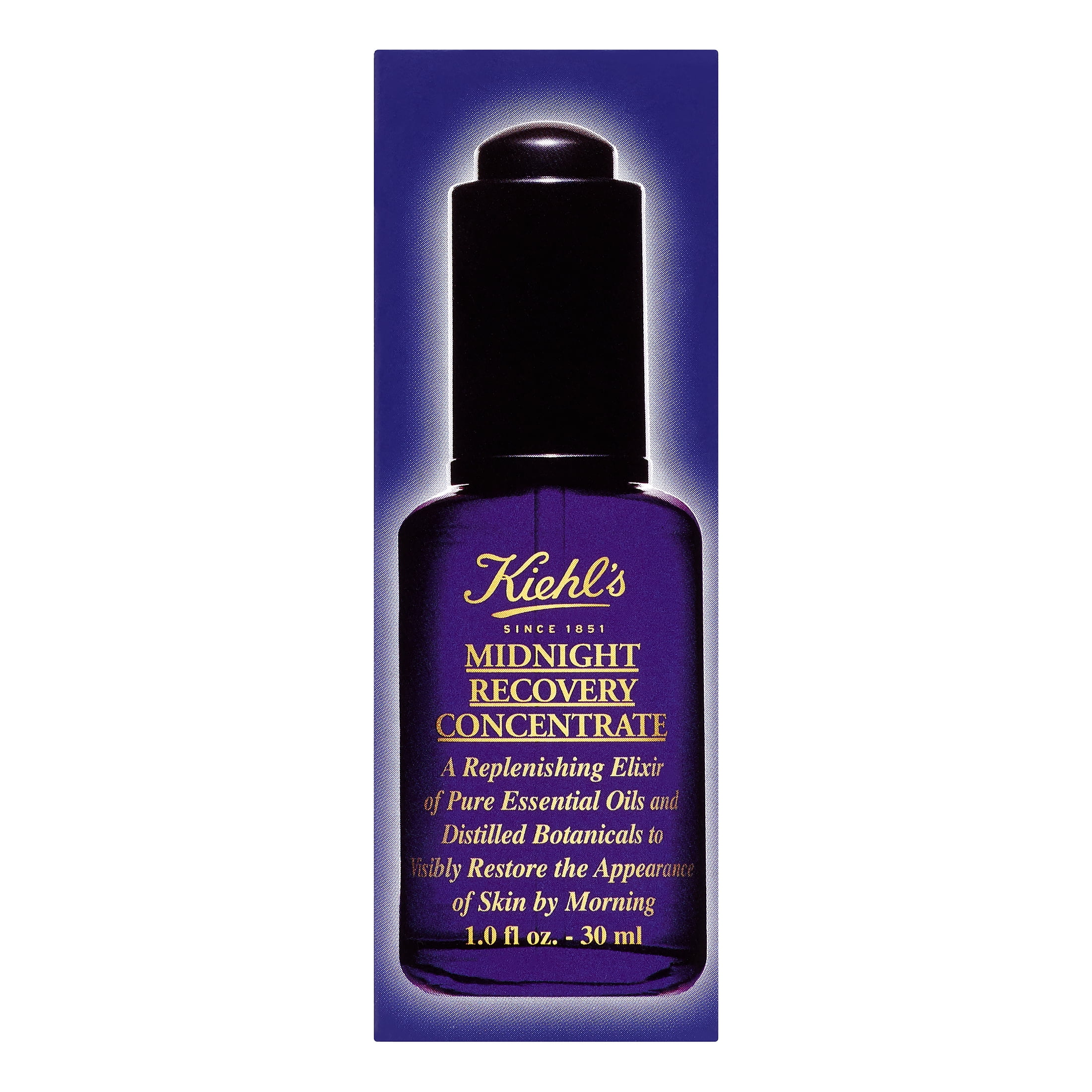 Kiehl s Midnight Recovery Concentrate 1 Oz Replenishing Night Time Facial Oil Regenerates and Repairs Skin Walmart