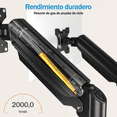 thumbnail image 5 of Soporte De Monitor Ajustable De Doble Brazo Con Bandeja Belug, Negro, 5 of 5