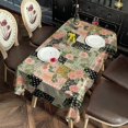 thumbnail image 2 of Pioneer Flower Floral Print Pattern Rectangle Tablecloth 60"x120", Waterproof Polyester Table Cloth, Wipeable Spillproof for Dining Camping Indoor Outdoor, 2 of 6