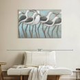 thumbnail image 2 of Elephant Stock Coastal Parade Wall Art - Horizontal Canvas Wall Art - Living Room Wall Decor - Animal Canvas - Gray And Blue Decor By Norman Wyatt Jr. - 39" x 26", 2 of 4