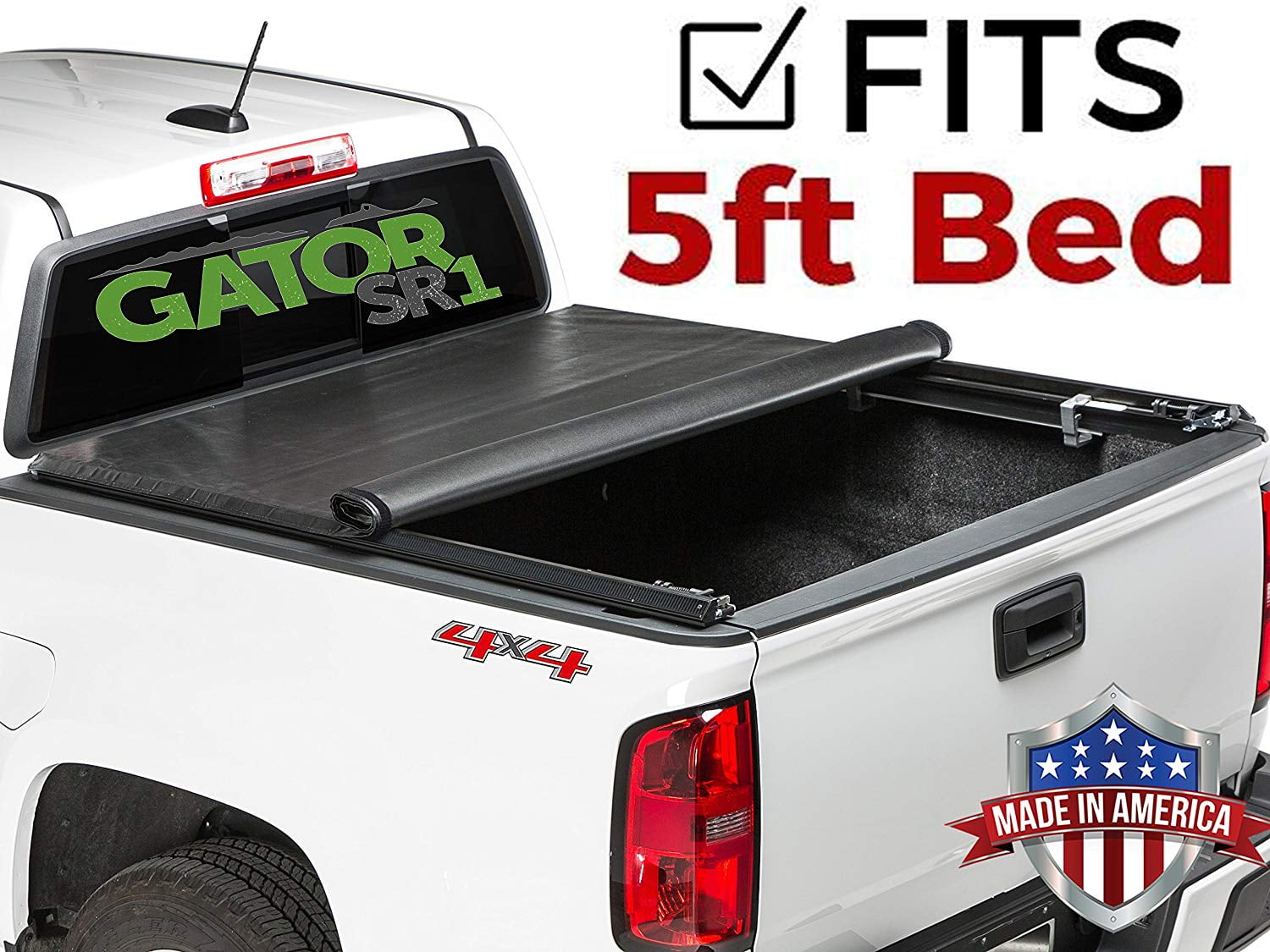 Gator Sr1 Fits 2015 2018 Chevy Colorado Gmc Canyon 5 Ft Bed Only Premium Roll Up Truck Bed Tonneau Cover Made In The Usa 55111 Walmart Com Walmart Com