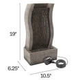 thumbnail image 2 of Pure Garden Freestanding Outdoor Stone Wall Waterfall Fountain (Silver), 2 of 8