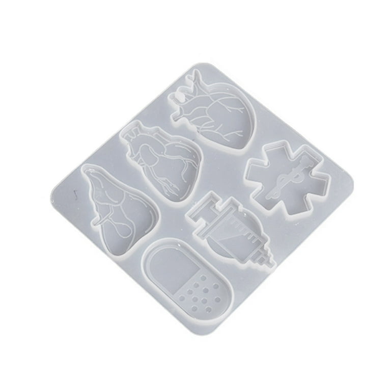 Silicone ID Card Holder Resin Mold Rn Work Card Holder Molds ID Badge Reel Clips, Size: Medical Badge