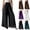#02 Black, variant on High Waist Elastic Waist Wide Leg Chiffon Pants for Women Sheer Hem Lightweight Flowy Pants Loose Fit Dressy Casual Party Vacation Bottoms , #02 Green, XXL