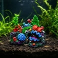thumbnail image 3 of Tarmeek Aquarium Coral Ornament Small Resin Cave Hideout Fish Tank Decoration Multicolor Artificial Reefs Hollow Design Safe for Fish Breeding Aquatic Scenery 11x8cm, 3 of 7
