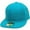 Blue Aqua, variant on Solid Flat Brim Bill Fitted Baseball Cap