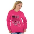 thumbnail image 3 of Help Heal Hope Breast Cancer Aware Women Crewneck Sweatshirt Brisco Brands X, 3 of 6