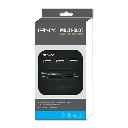 PNY Memory Card Reader and USB Hub Combo (Best Memory Card Readers 2019)
