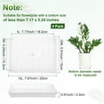 thumbnail image 3 of Uxcell 4-Pack Plastic Plant Saucers, 5.2 x 7.2 Inch ID Rectangular Plant Pot Water Trays [6 x 8 Inch OD, White], 3 of 6