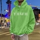 thumbnail image 1 of MHFRRA Sudadera con Capucha de Temática Cómoda para Un Jersey Informal, Ropa de Calle Suave, Ajuste Relajado, Suéter de Cuello Redondo con Diseño de Capucha Verde, 1 of 5
