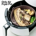 thumbnail image 3 of Graflsoa Non-Stick Silicone Air Fryer Grill Tray - 19cm Round, Heat-Resistant & Easy Clean, Gray, 3 of 6