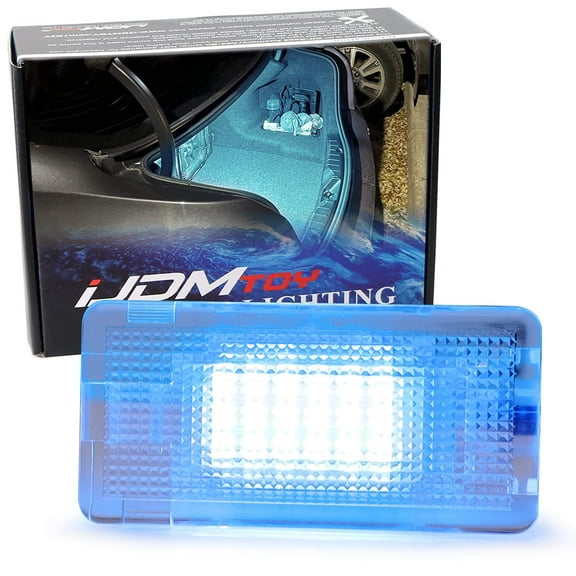 Super Bright 2W High Power Aqua Ice Blue Full LED Trunk Cargo Area Light Assembly For BMW 3 5 6 7 Series X1 X5 MINI, Powered by 24-SMD LED Diodes & CAN-bus Error Free